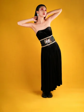 Velvety Black Dress