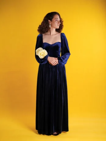 Velvety Navy Dress