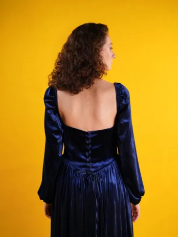 Velvety Navy Dress