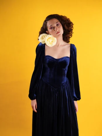 Velvety Navy Dress